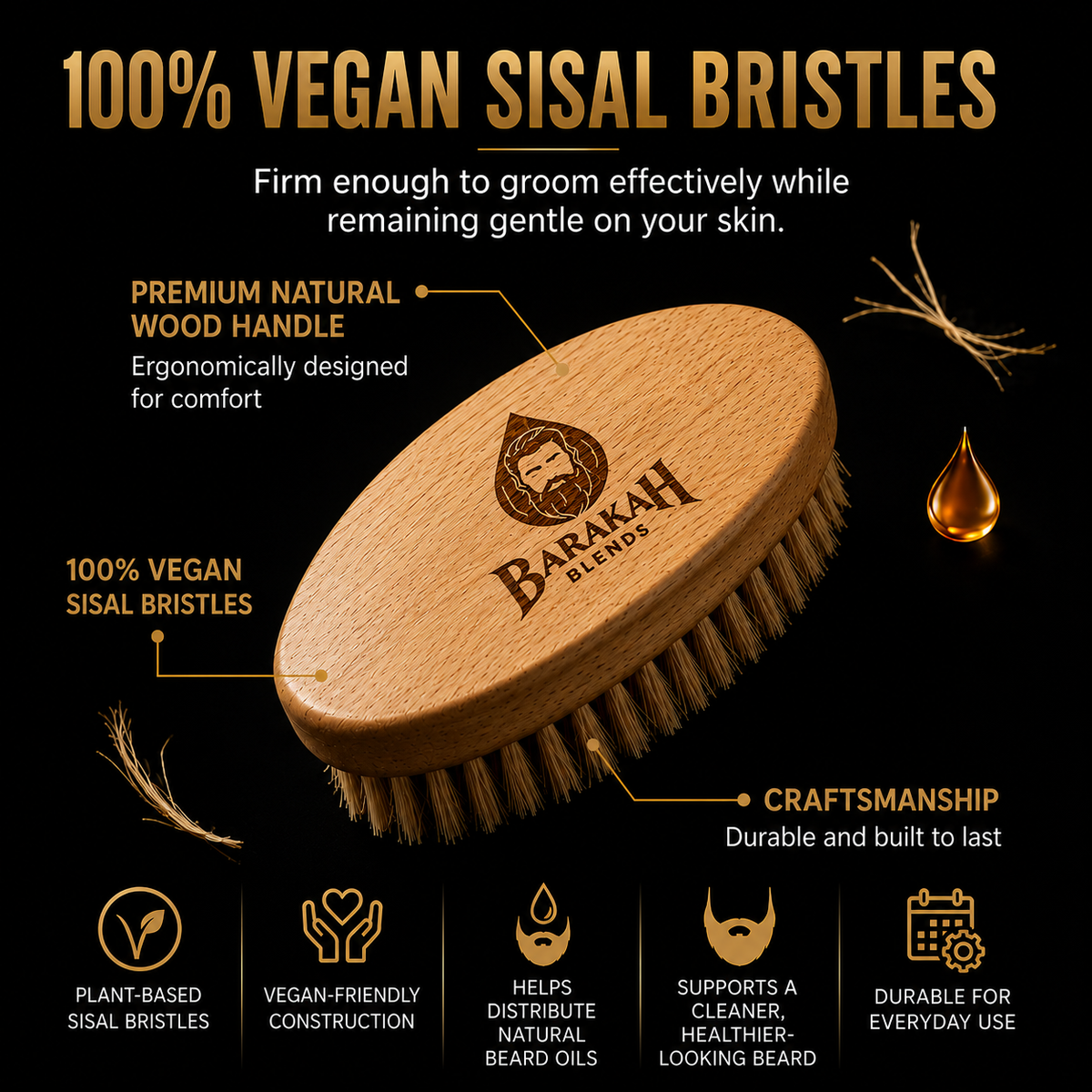 Vegan Beard Brush